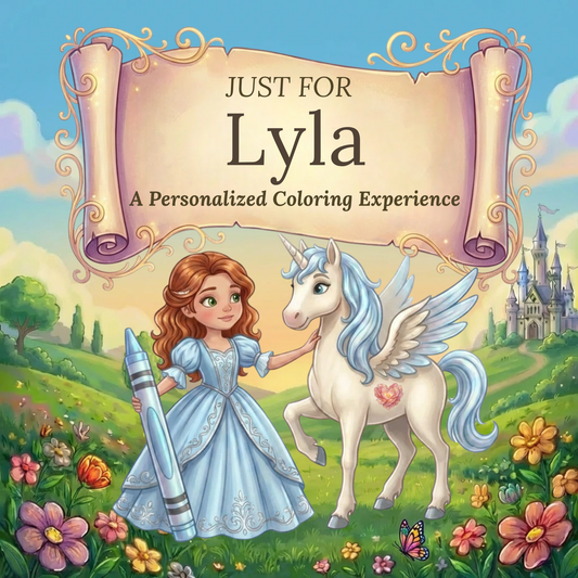 Lyla Personalized Coloring Book | Ages 4-8 | L.K. Bunting