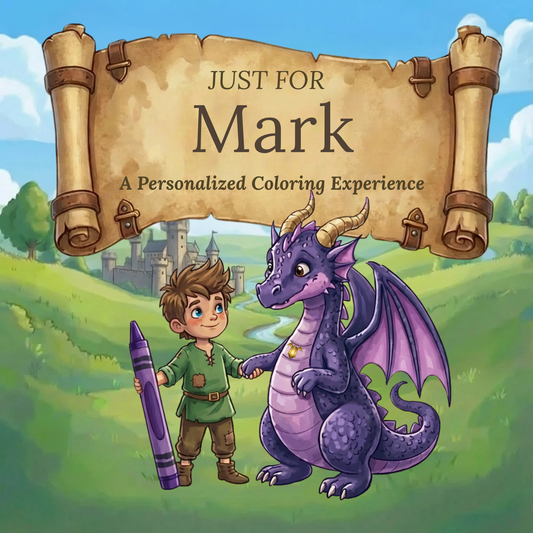 Mark Personalized Coloring Book | Ages 4-8 | L.K. Bunting