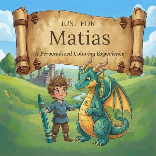 Matias Personalized Coloring Book | Ages 4-8 | L.K. Bunting