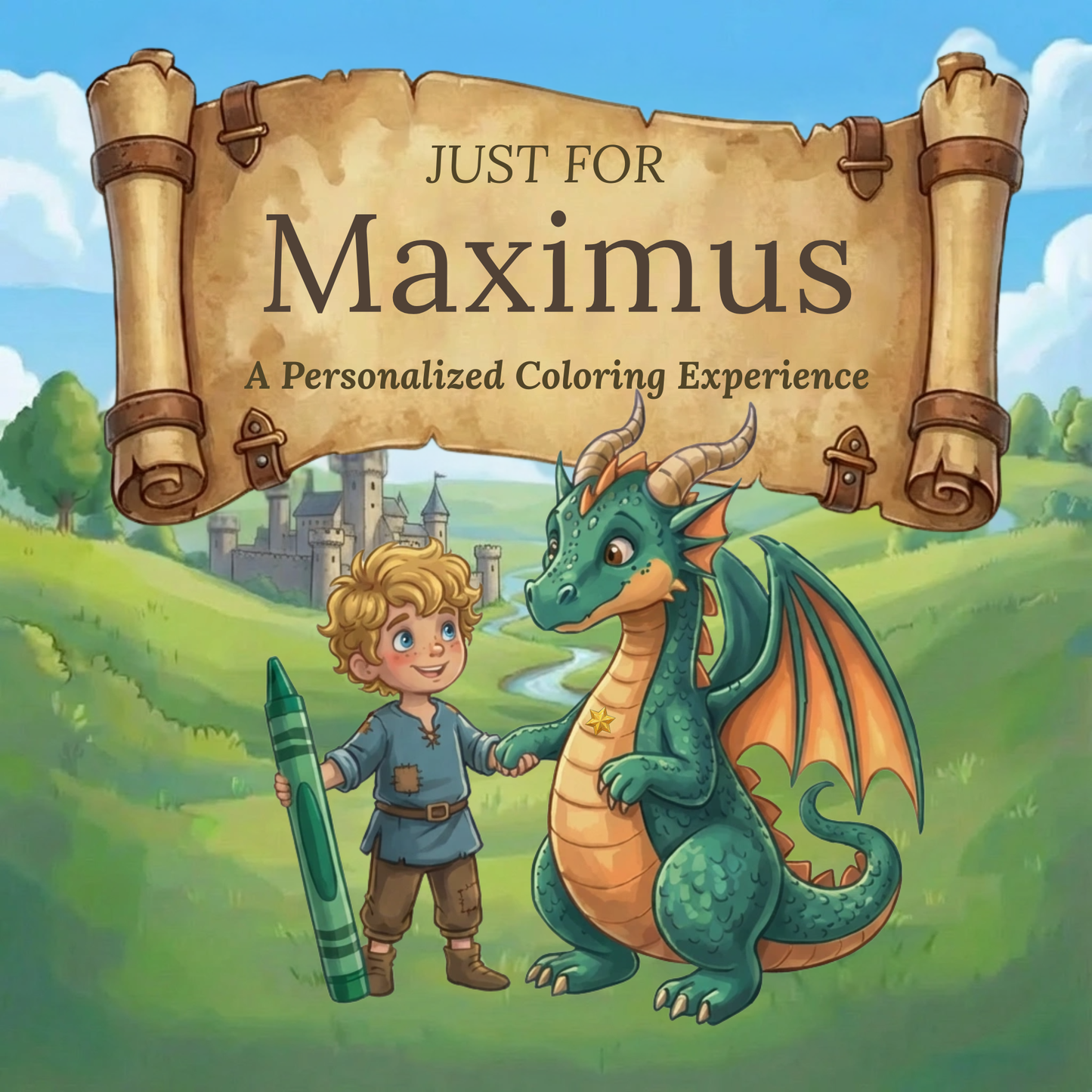 Maximus Personalized Coloring Book | Ages 4-8 | L.K. Bunting
