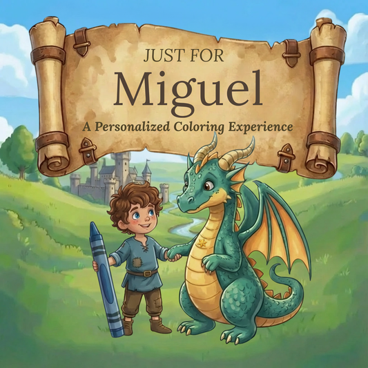 Miguel Personalized Coloring Book | Ages 4-8 | L.K. Bunting