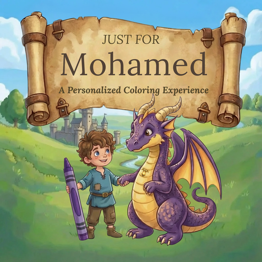 Mohamed Personalized Coloring Book | Ages 4-8 | L.K. Bunting