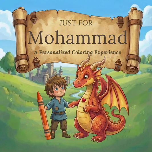 Mohammad Personalized Coloring Book | Ages 4-8 | L.K. Bunting