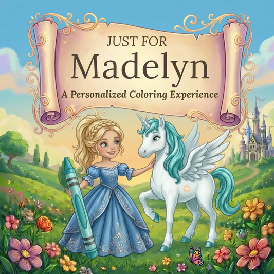 Madelyn Personalized Coloring Book | Ages 4-8 | L.K. Bunting