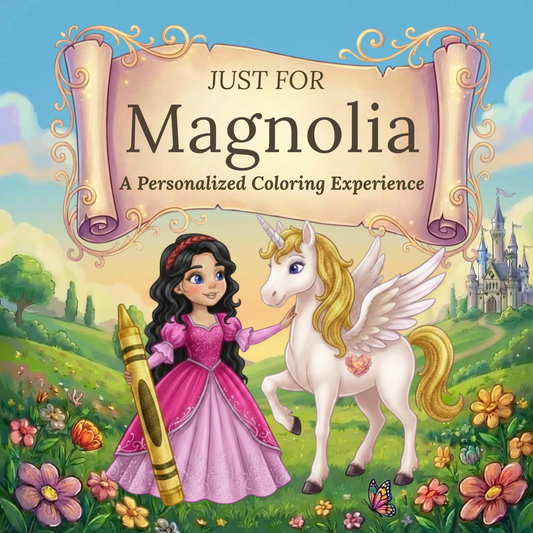 Magnolia Personalized Coloring Book | Ages 4-8 | L.K. Bunting
