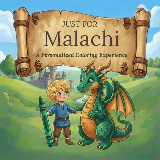 Malachi Personalized Coloring Book | Ages 4-8 | L.K. Bunting