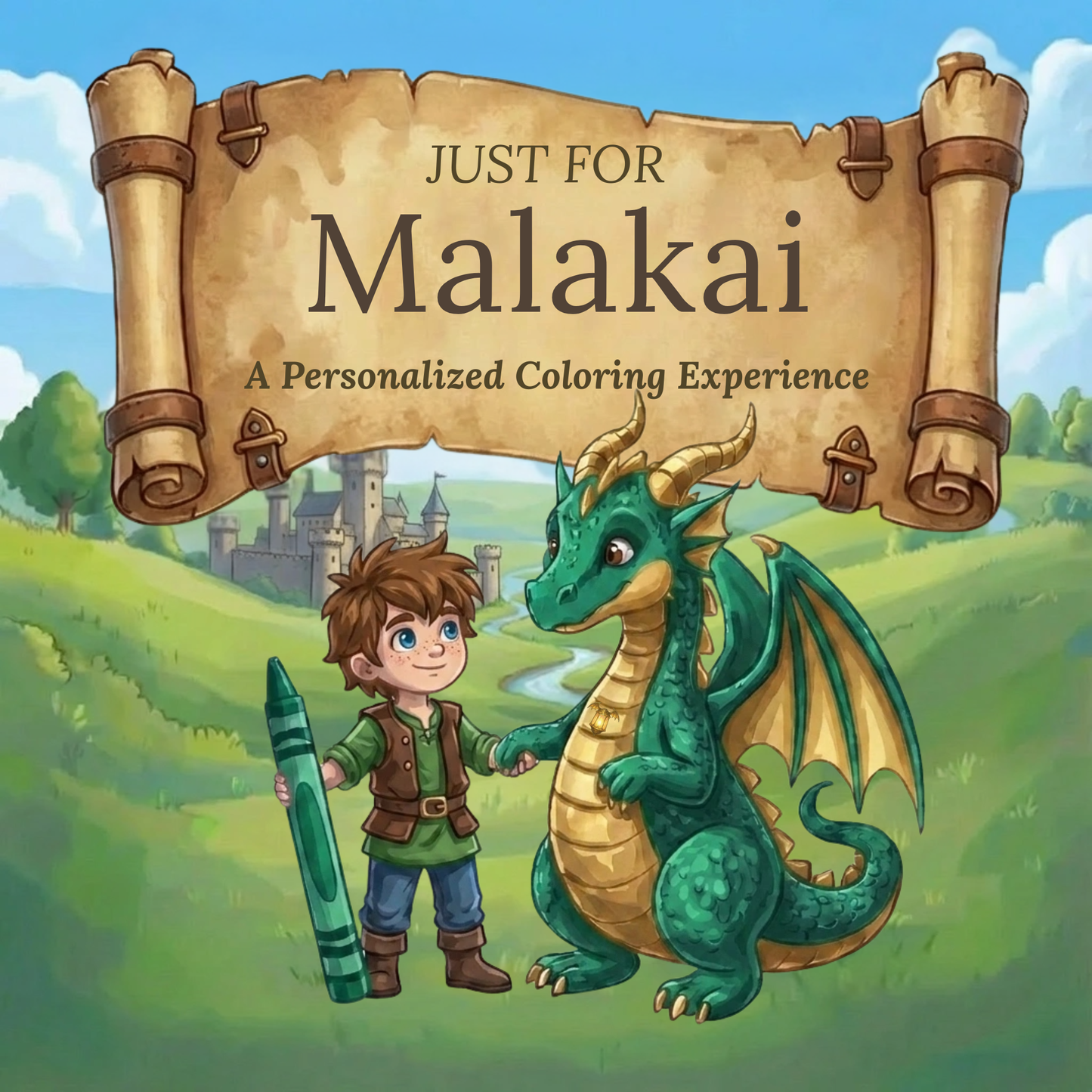 Malakai Personalized Coloring Book | Ages 4-8 | L.K. Bunting