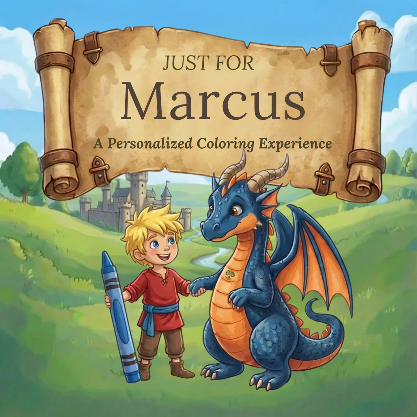 Marcus Personalized Coloring Book | Ages 4-8 | L.K. Bunting