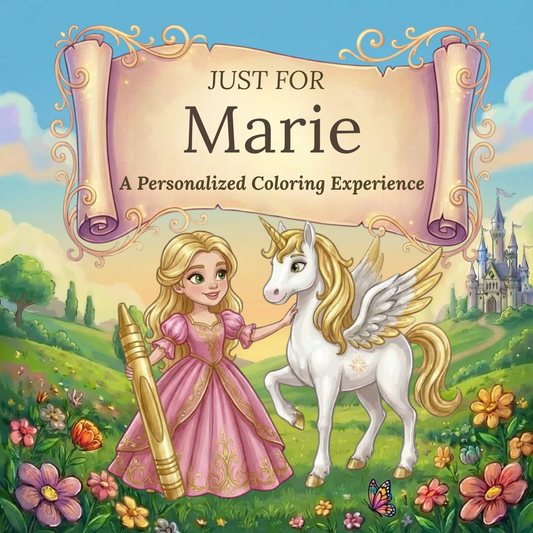 Marie Personalized Coloring Book | Ages 4-8 | L.K. Bunting