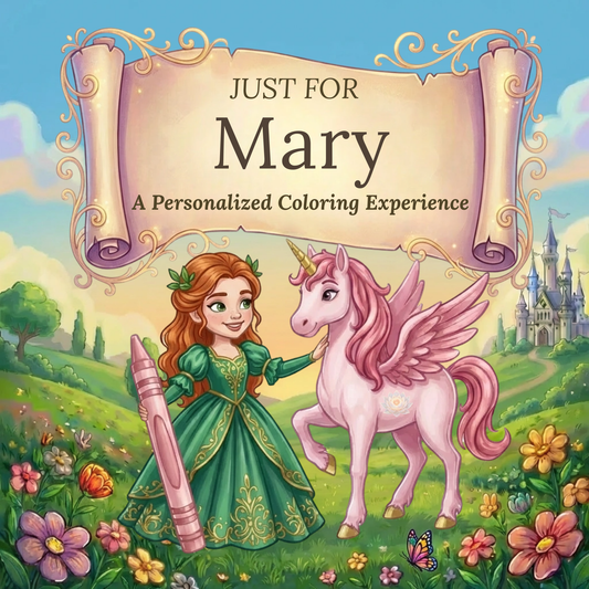 Mary Personalized Coloring Book | Ages 4-8 | L.K. Bunting