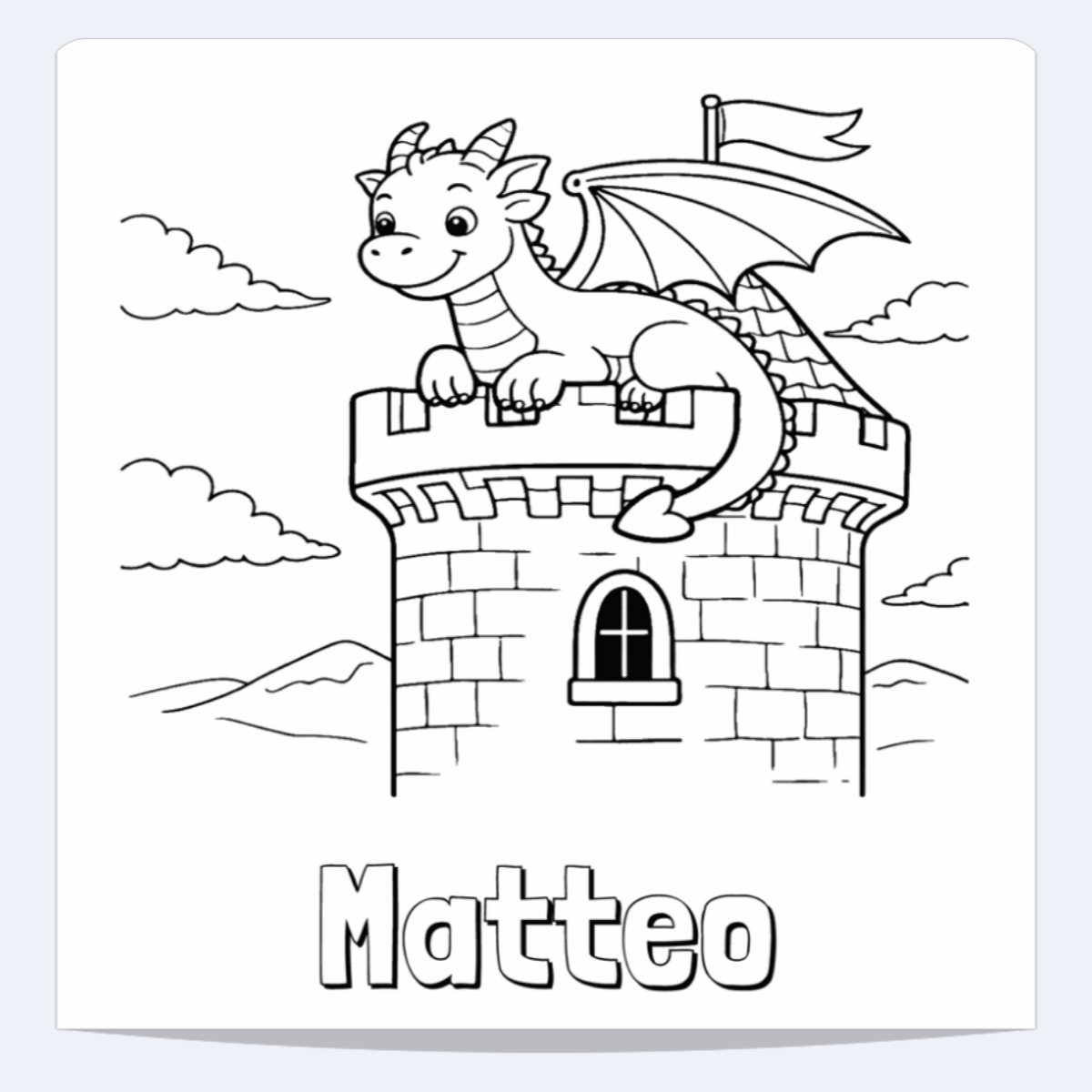 Matteo Personalized Coloring Book | Ages 4-8 | L.K. Bunting