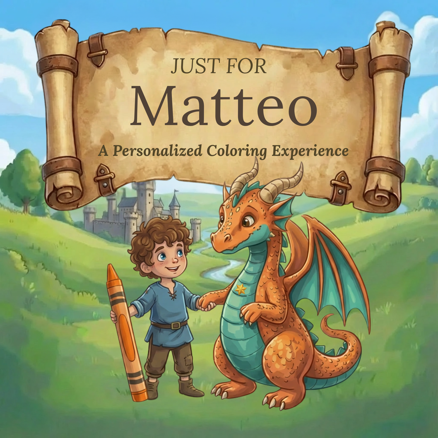 Matteo Personalized Coloring Book | Ages 4-8 | L.K. Bunting
