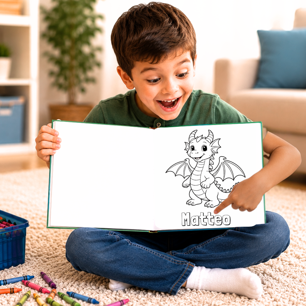 Matteo Personalized Coloring Book | Ages 4-8 | L.K. Bunting