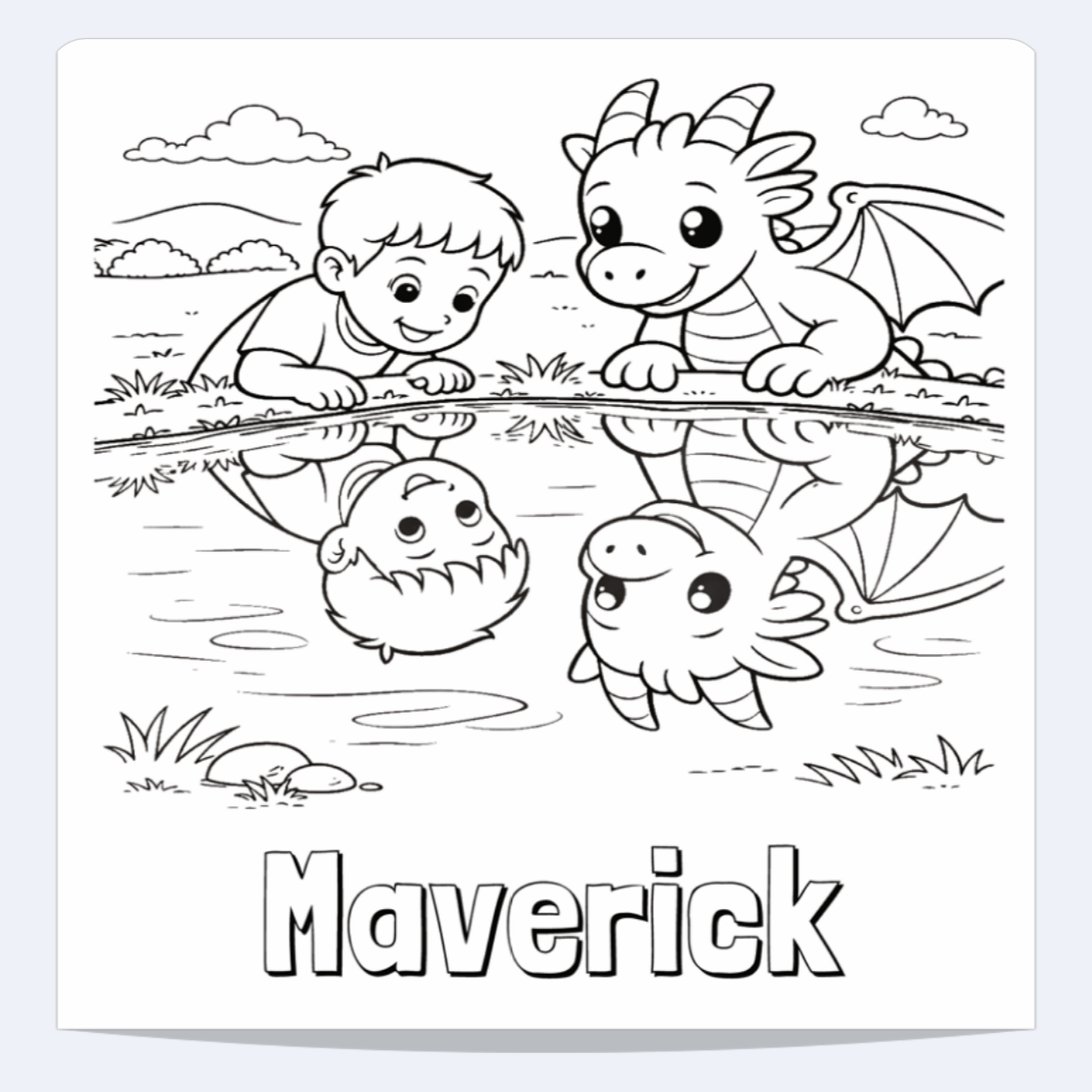 Maverick Personalized Coloring Book | Ages 4-8 | L.K. Bunting