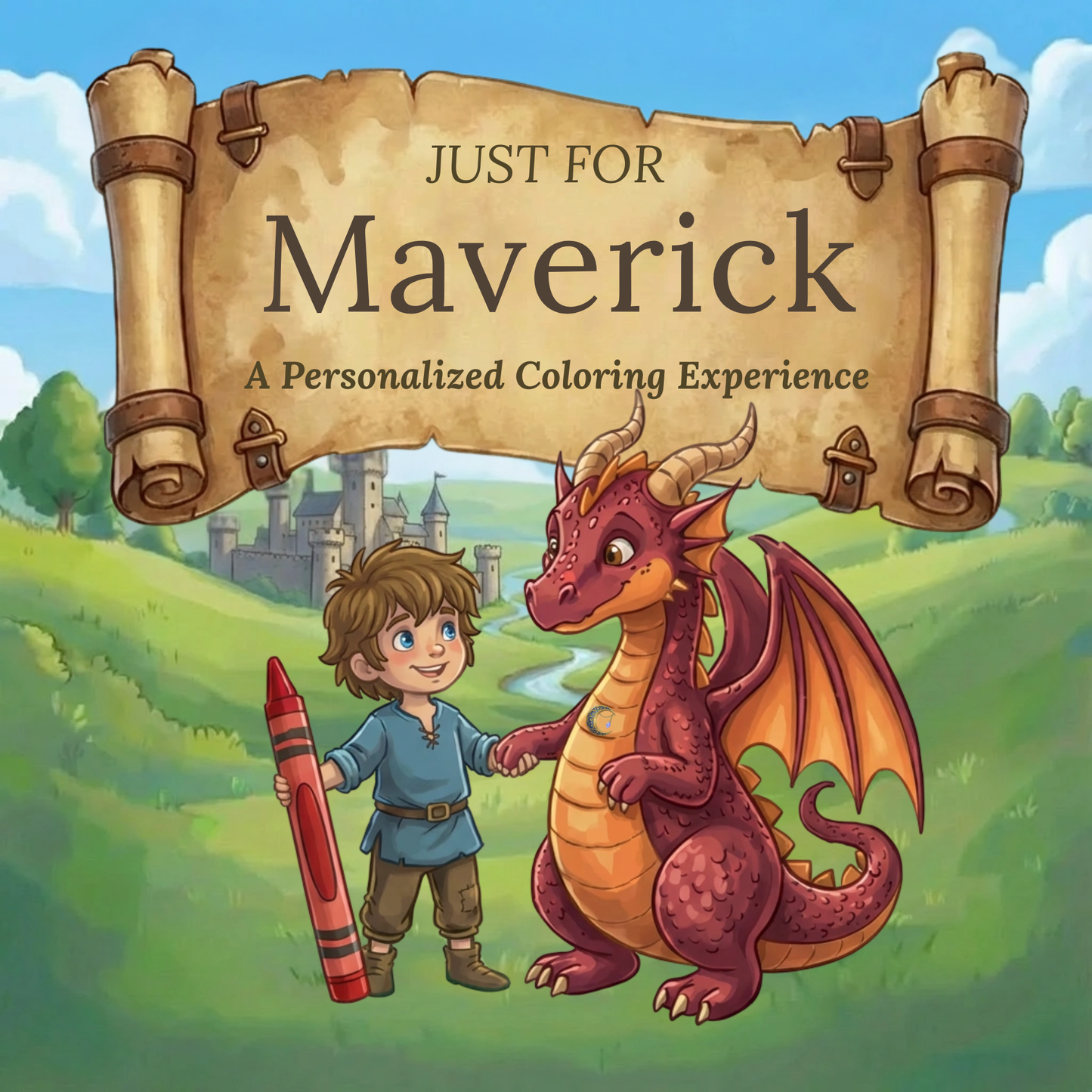Maverick Personalized Coloring Book | Ages 4-8 | L.K. Bunting