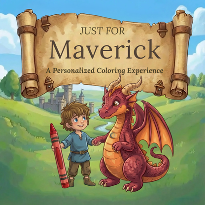Maverick Personalized Coloring Book | Ages 4-8 | L.K. Bunting