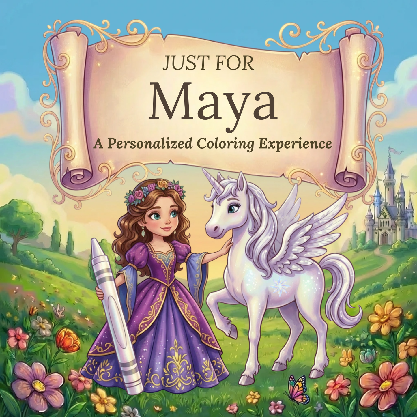 Maya Personalized Coloring Book | Ages 4-8 | L.K. Bunting