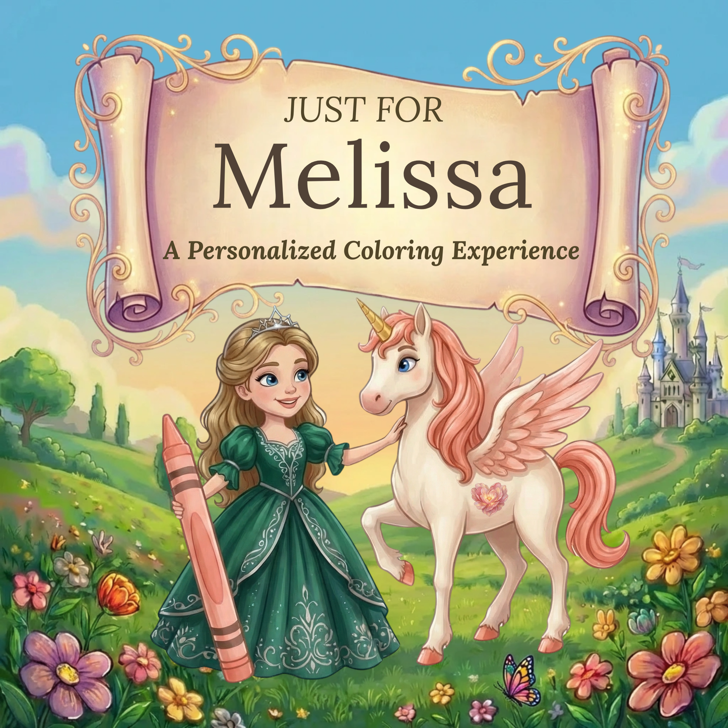 Melissa Personalized Coloring Book | Ages 4-8 | L.K. Bunting