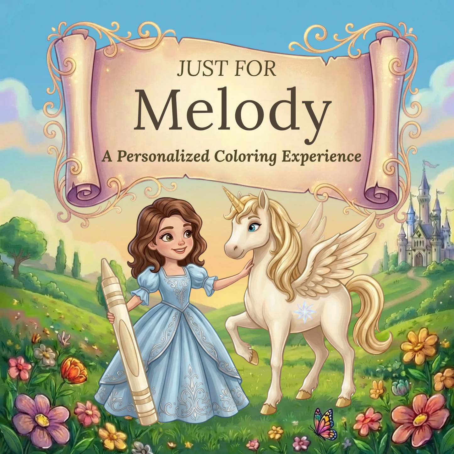 Melody Personalized Coloring Book | Ages 4-8 | L.K. Bunting