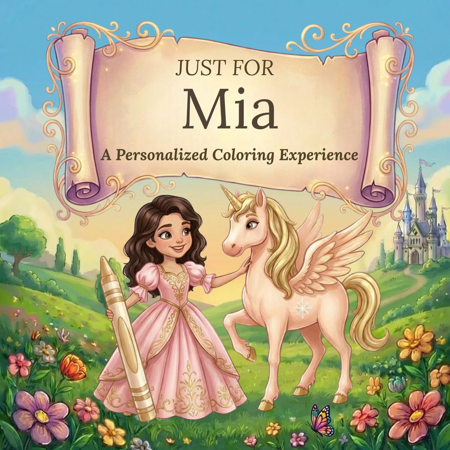 Mia Personalized Coloring Book | Ages 4-8 | L.K. Bunting