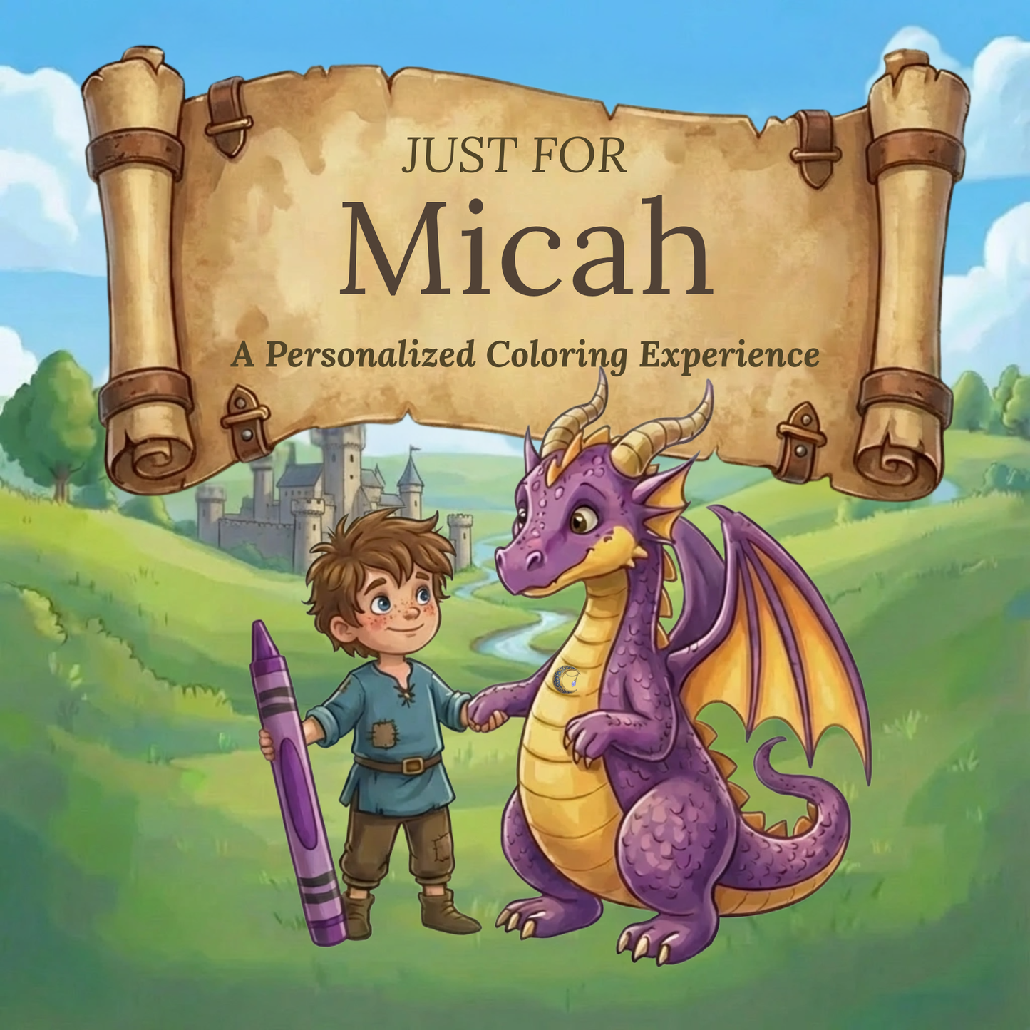 Micah Personalized Coloring Book | Ages 4-8 | L.K. Bunting