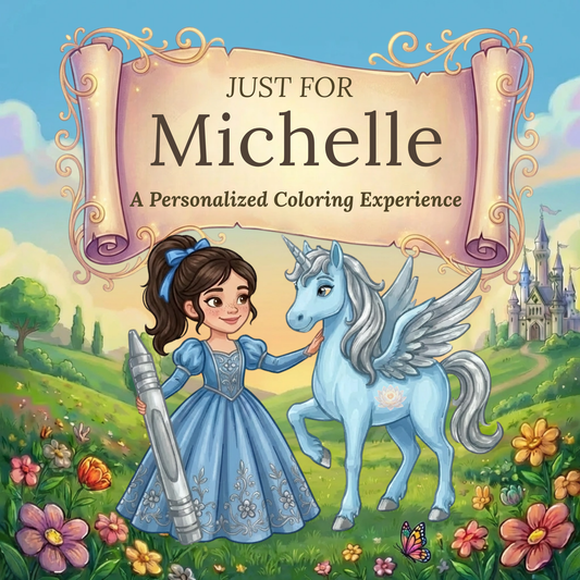Michelle Personalized Coloring Book | Ages 4-8 | L.K. Bunting
