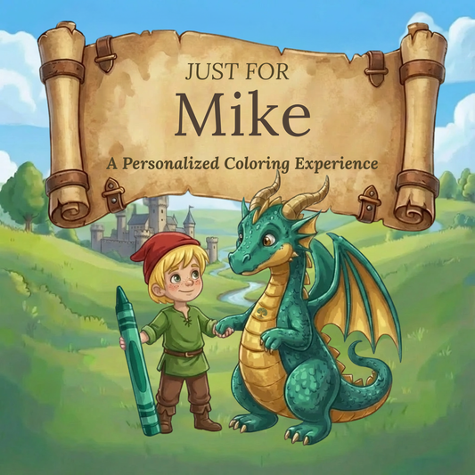 Mike Personalized Coloring Book | Ages 4-8 | L.K. Bunting