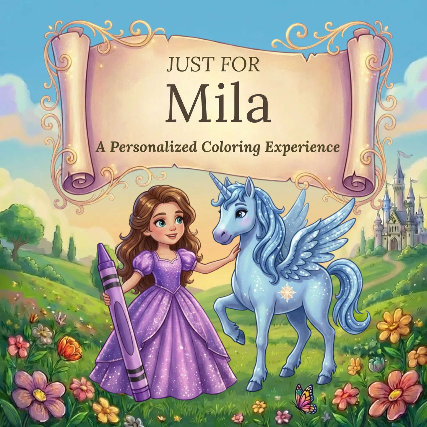 Mila Personalized Coloring Book | Ages 4-8 | L.K. Bunting