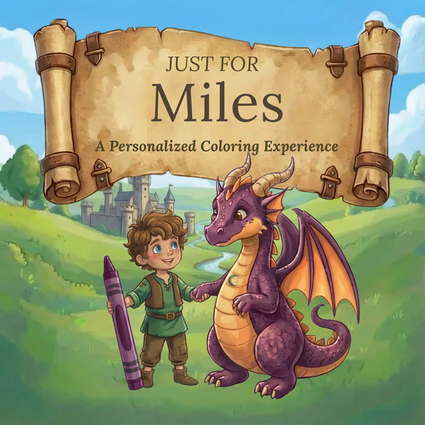 Miles Personalized Coloring Book | Ages 4-8 | L.K. Bunting