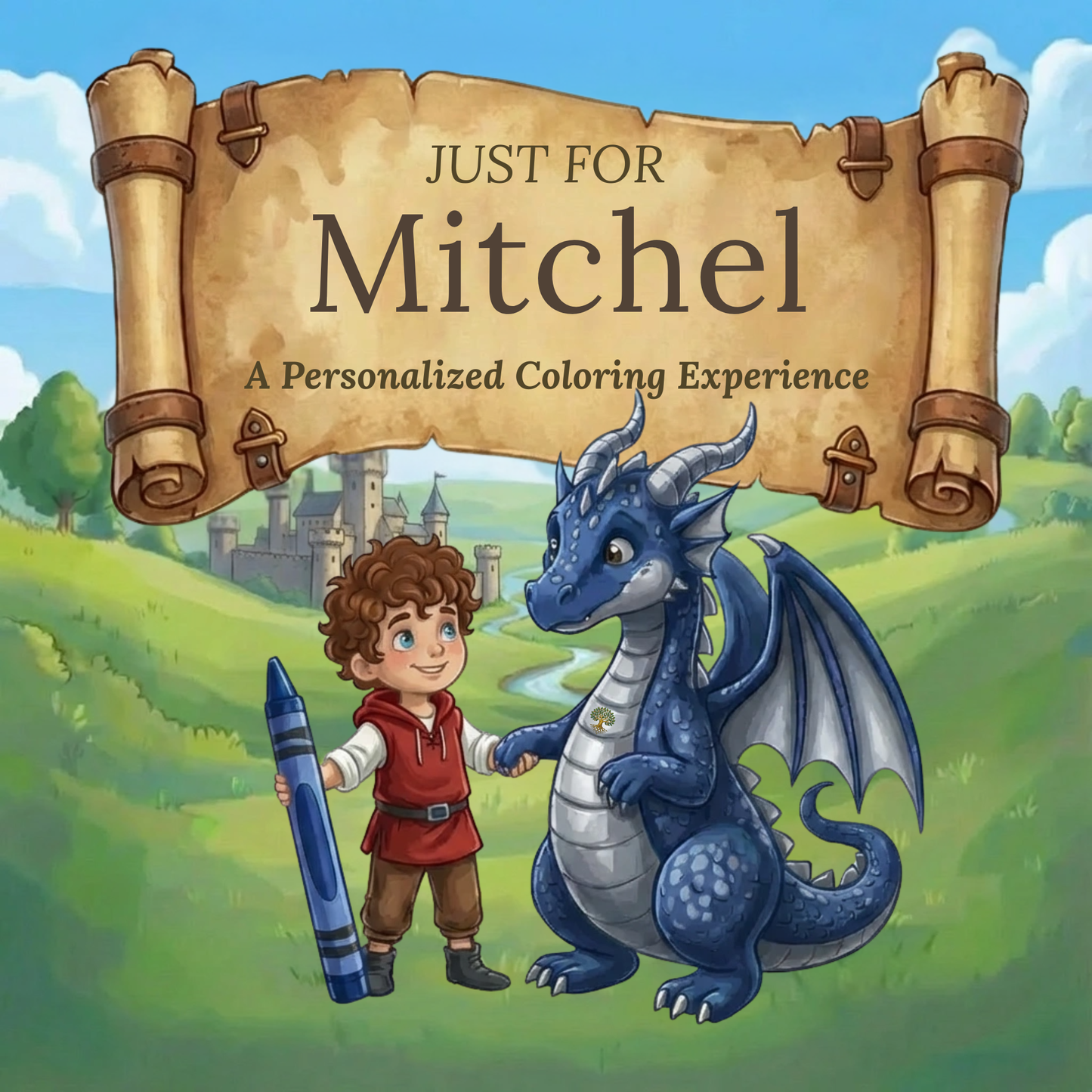 Mitchel Personalized Coloring Book | Ages 4-8 | L.K. Bunting