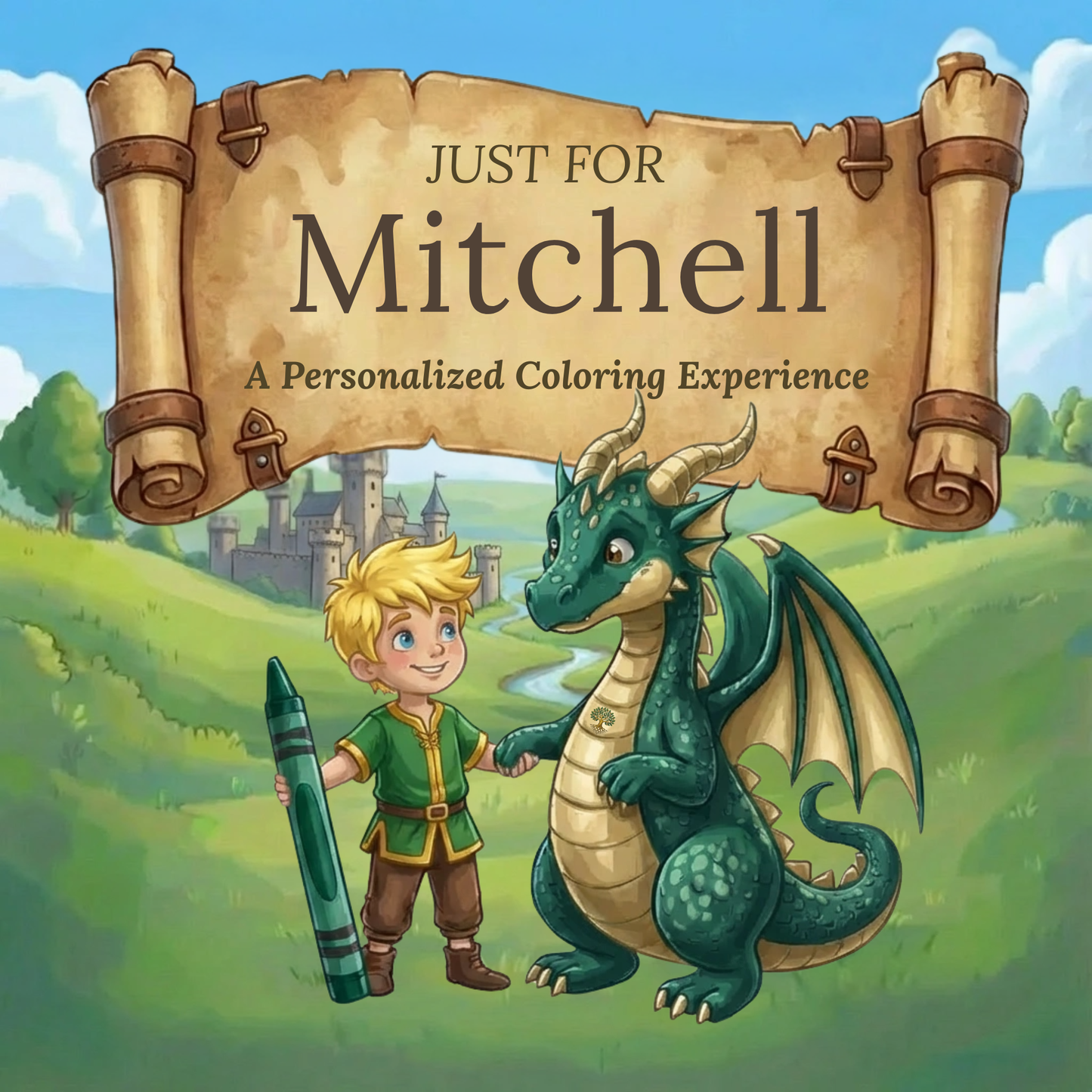 Mitchell Personalized Coloring Book | Ages 4-8 | L.K. Bunting