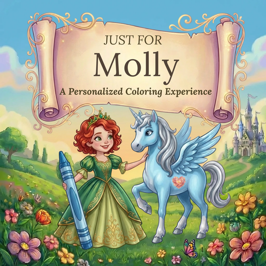 Molly Personalized Coloring Book | Ages 4-8 | L.K. Bunting