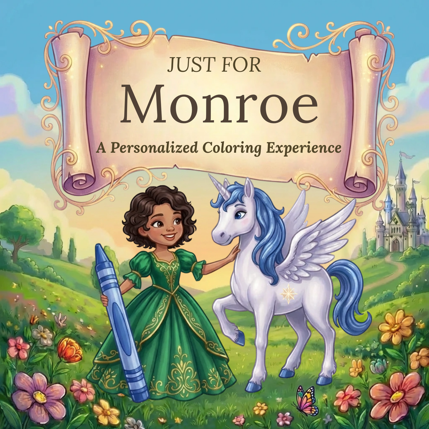 Monroe Personalized Coloring Book | Ages 4-8 | L.K. Bunting