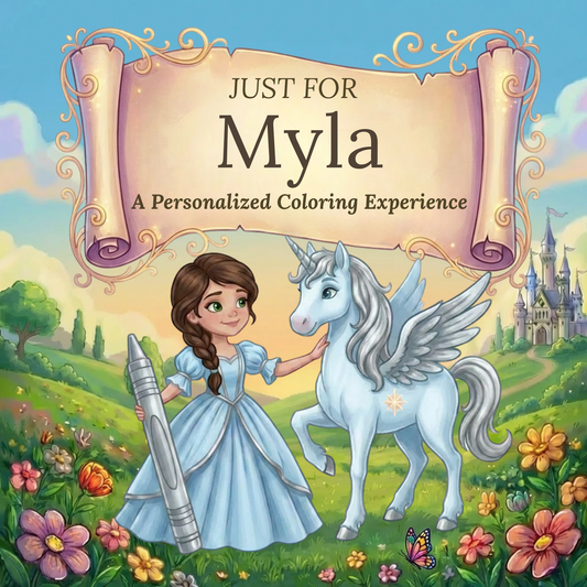 Myla Personalized Coloring Book | Ages 4-8 | L.K. Bunting
