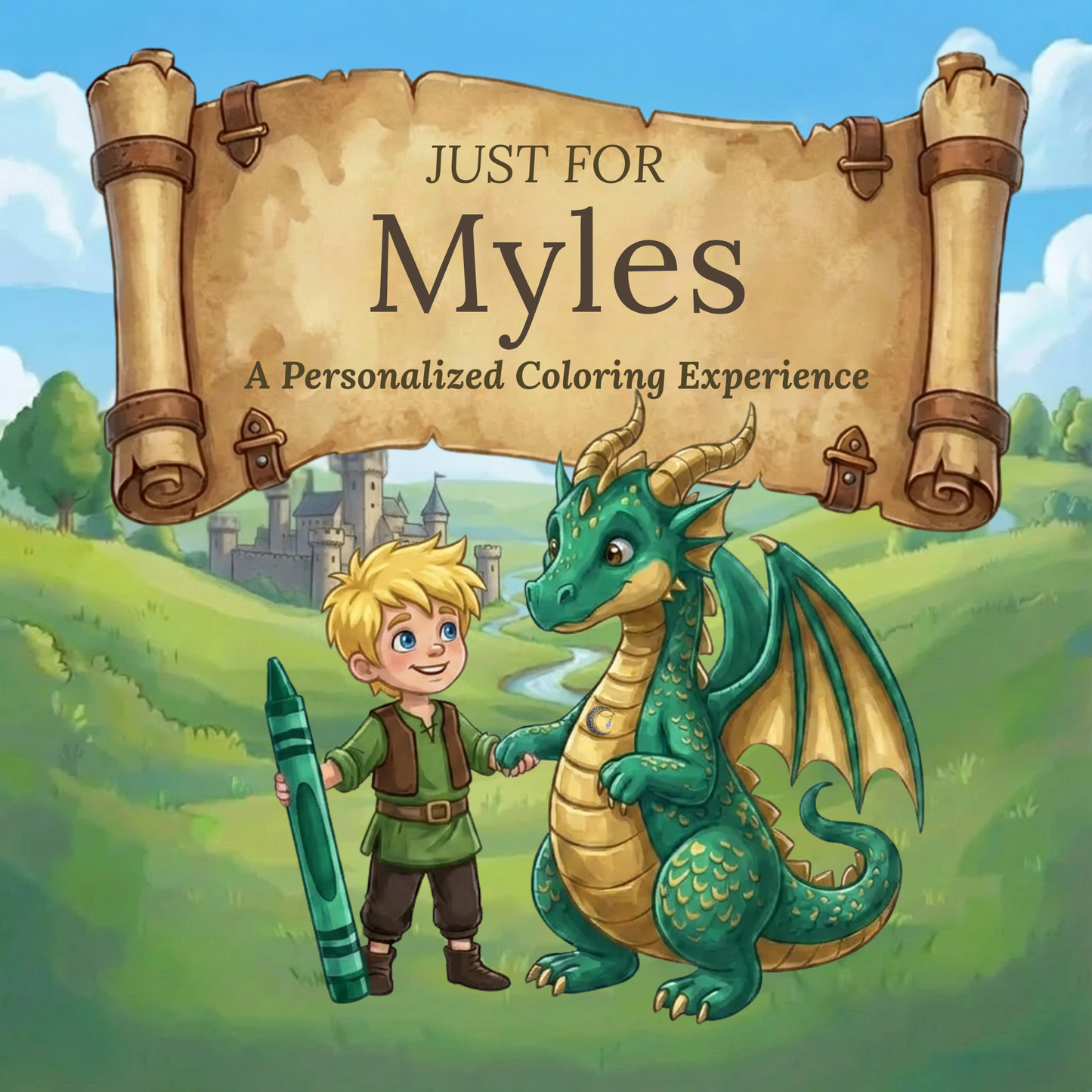 Myles Personalized Coloring Book | Ages 4-8 | L.K. Bunting