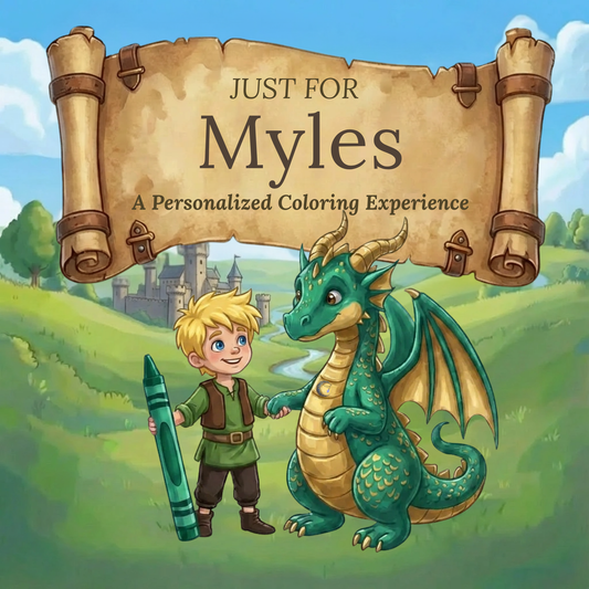Myles Personalized Coloring Book | Ages 4-8 | L.K. Bunting