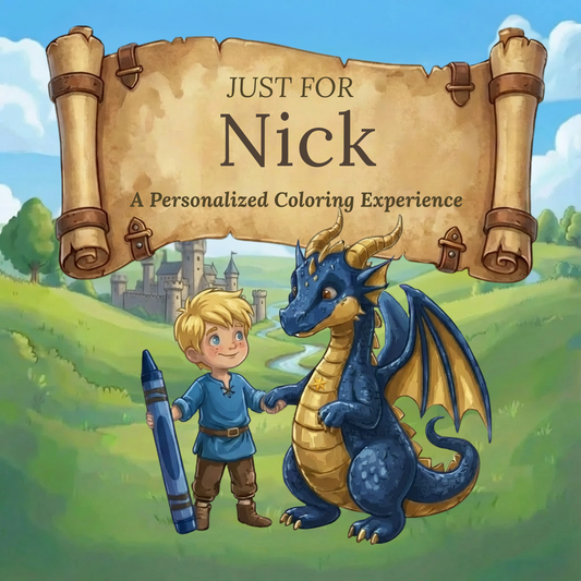 Nick Personalized Coloring Book | Ages 4-8 | L.K. Bunting