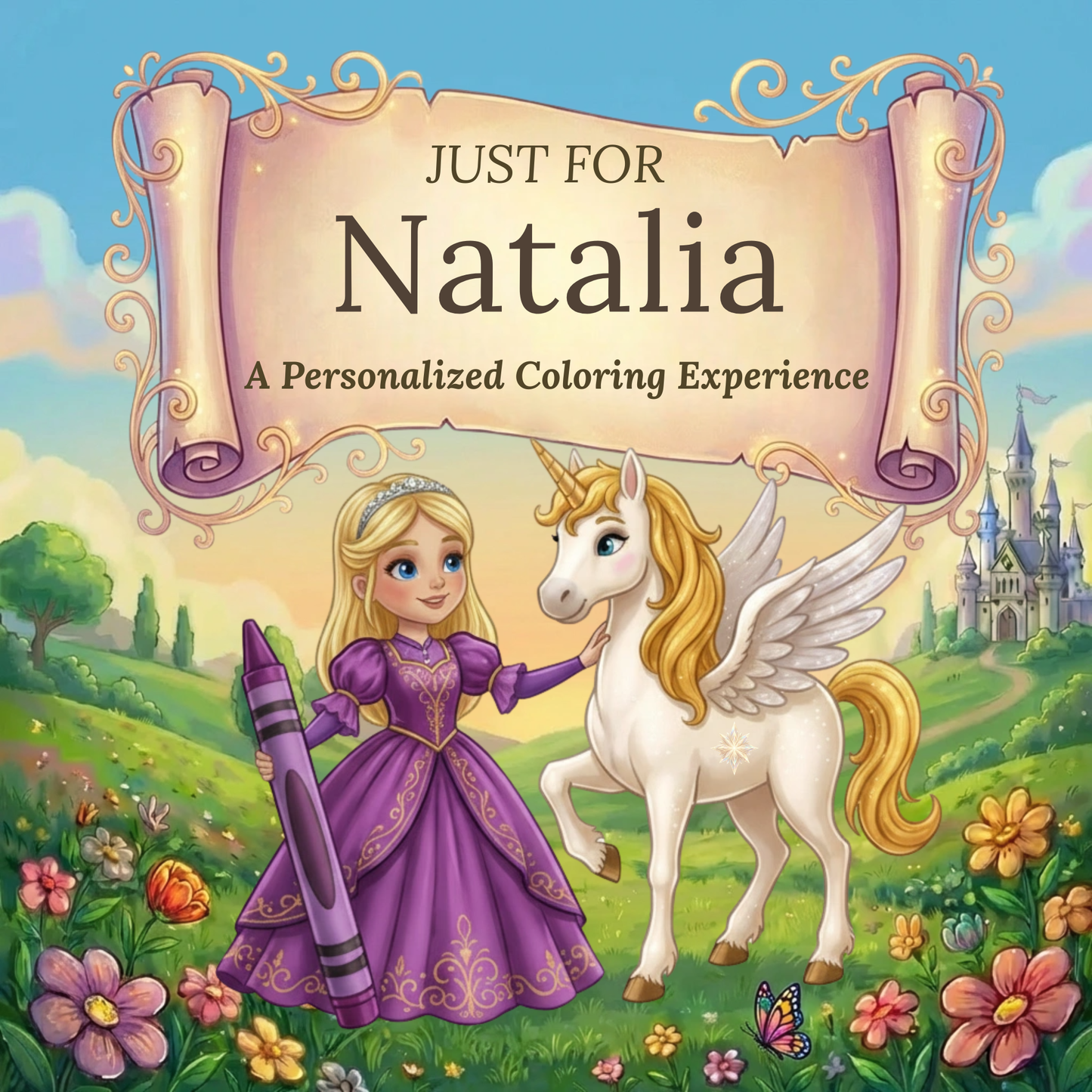 Natalia Personalized Coloring Book | Ages 4-8 | L.K. Bunting