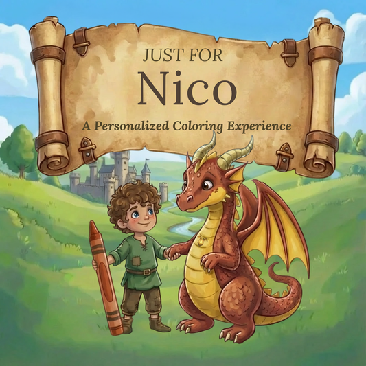 Nico Personalized Coloring Book | Ages 4-8 | L.K. Bunting