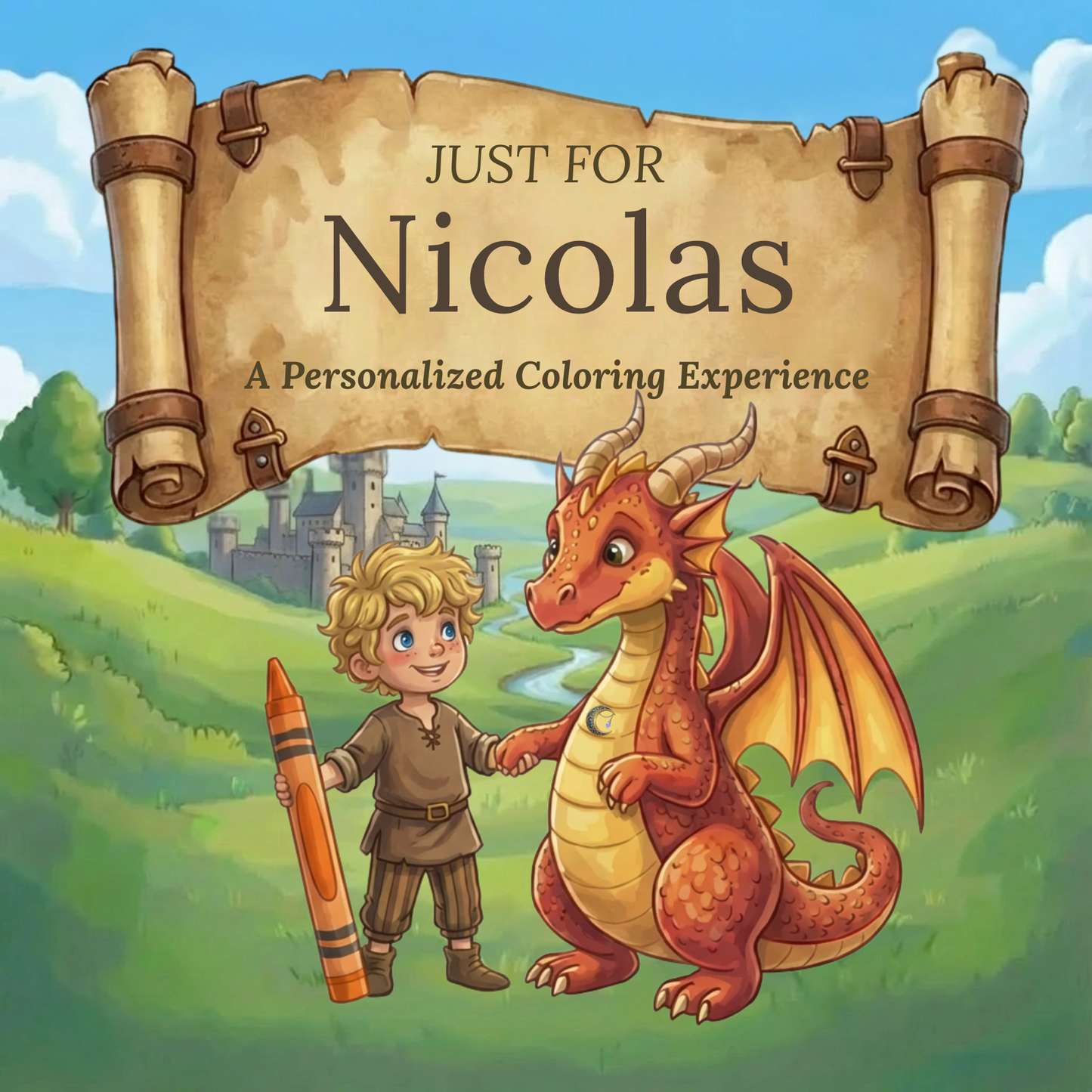 Nicolas Personalized Coloring Book | Ages 4-8 | L.K. Bunting
