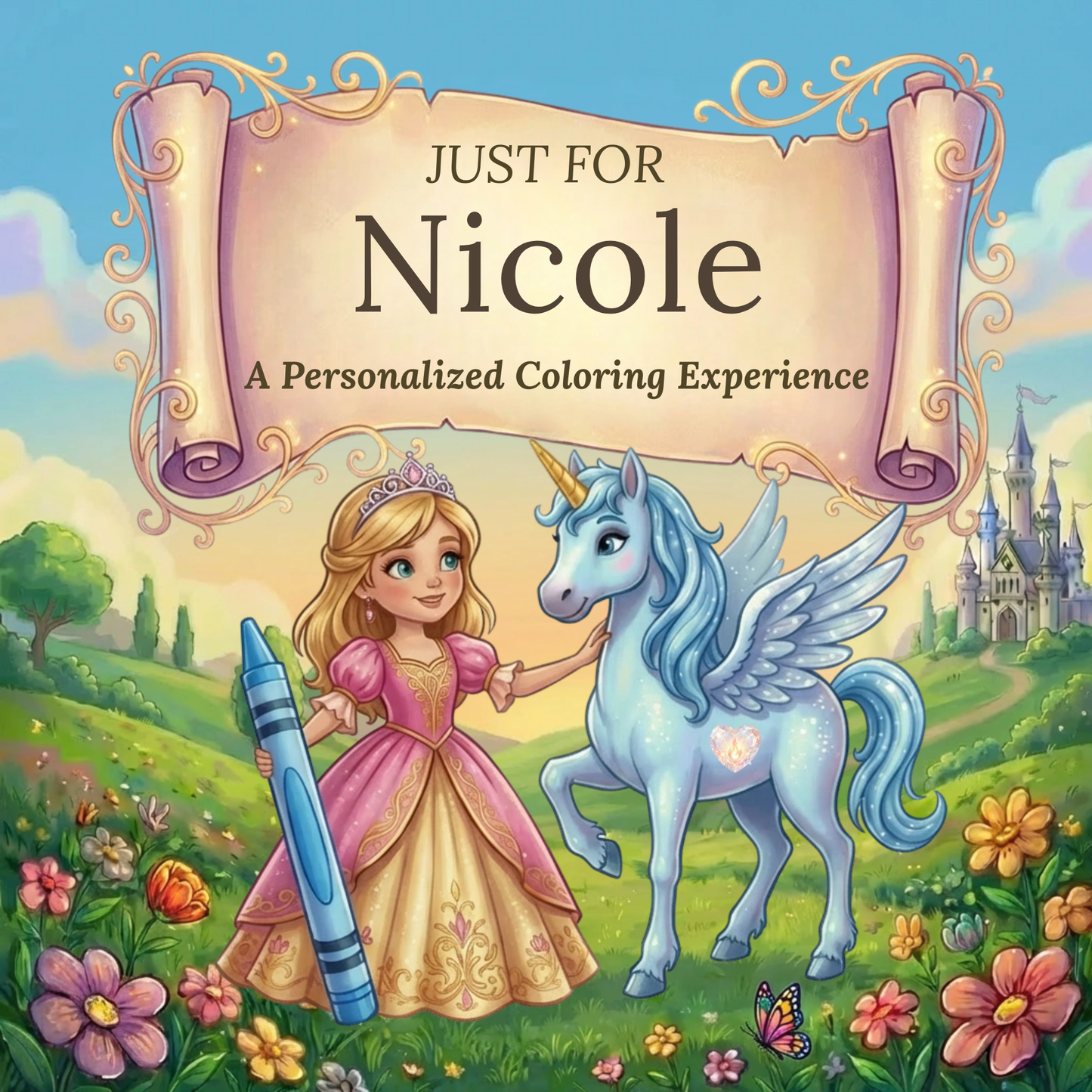Nicole Personalized Coloring Book | Ages 4-8 | L.K. Bunting