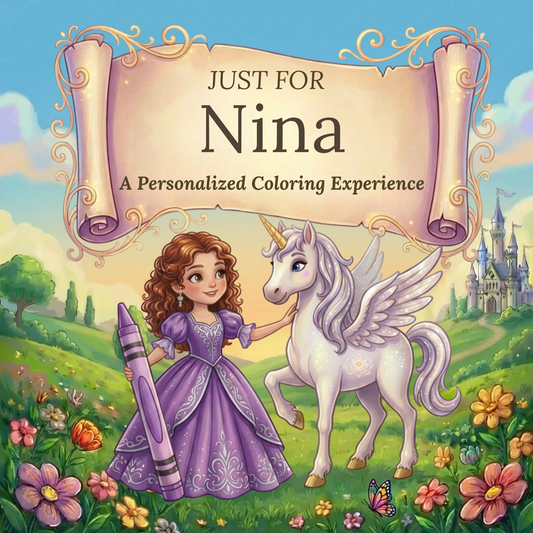 Nina Personalized Coloring Book | Ages 4-8 | L.K. Bunting