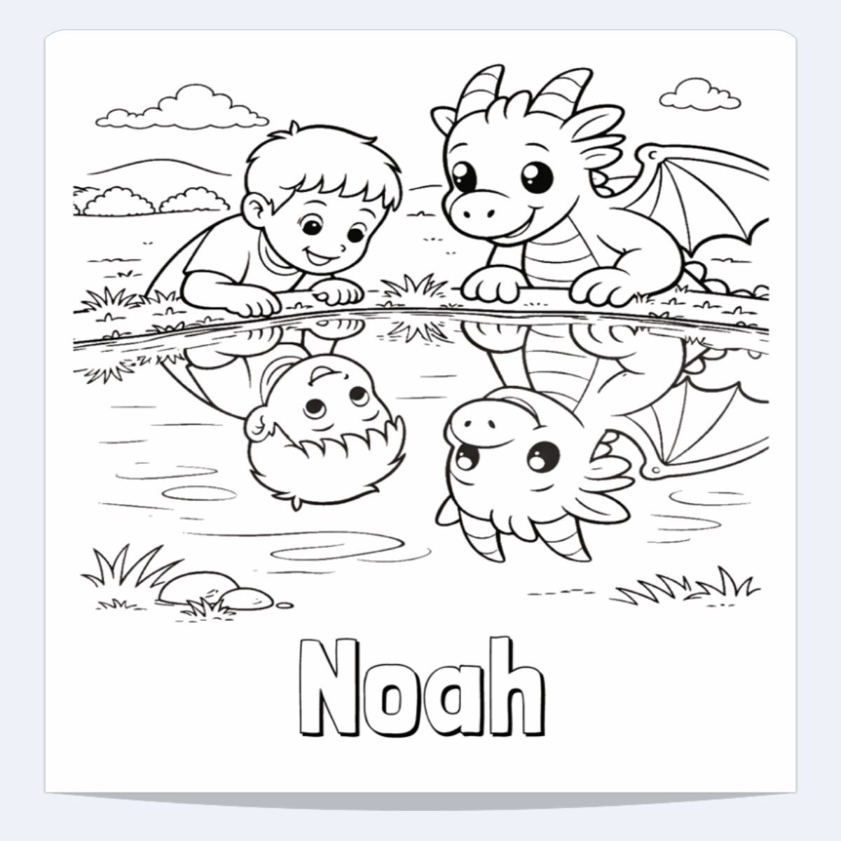 Noah Personalized Coloring Book | Ages 4-8 | L.K. Bunting
