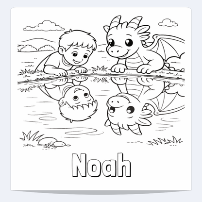 Noah Personalized Coloring Book | Ages 4-8 | L.K. Bunting