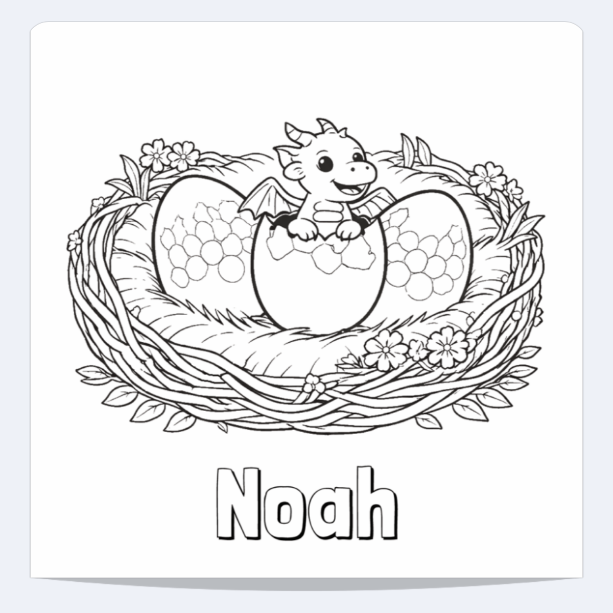 Noah Personalized Coloring Book | Ages 4-8 | L.K. Bunting
