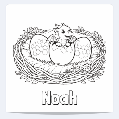 Noah Personalized Coloring Book | Ages 4-8 | L.K. Bunting