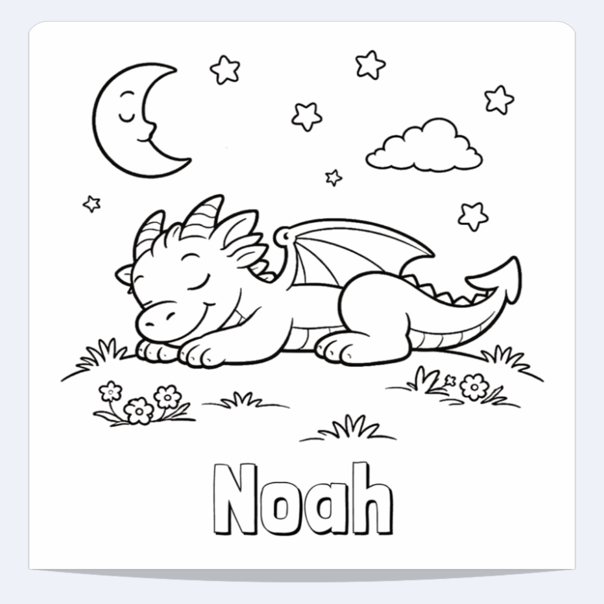 Noah Personalized Coloring Book | Ages 4-8 | L.K. Bunting