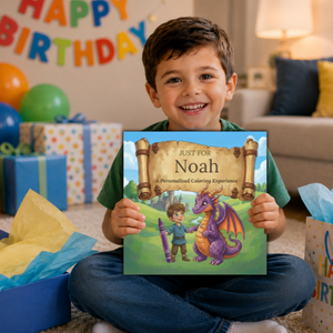 Noah Personalized Coloring Book | Ages 4-8 | L.K. Bunting