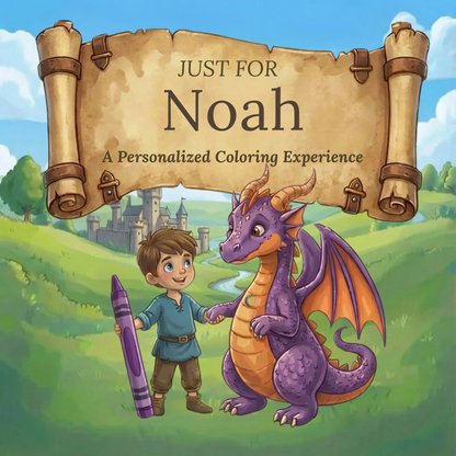Noah Personalized Coloring Book | Ages 4-8 | L.K. Bunting