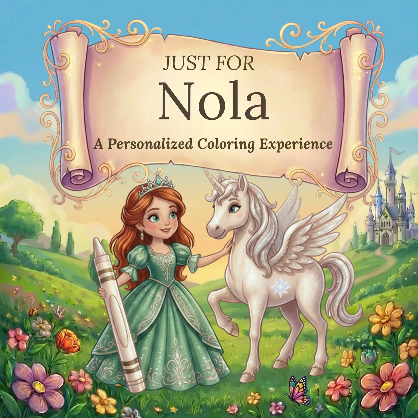 Nola Personalized Coloring Book | Ages 4-8 | L.K. Bunting